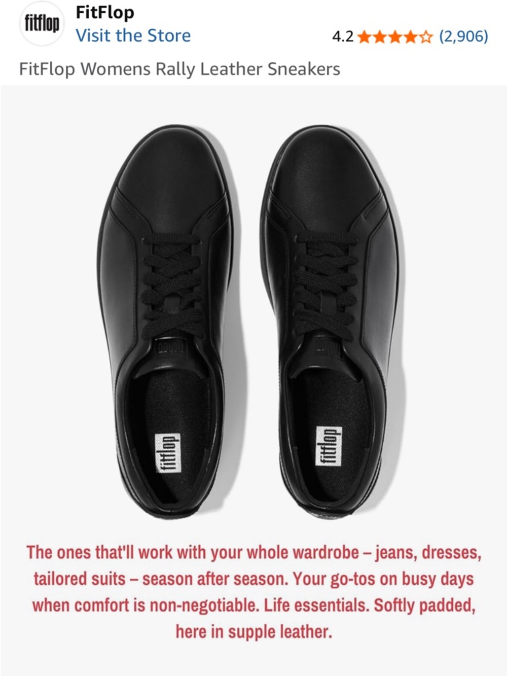 Fitflop Black Leather Low-Profile Lace Sneaker - Picture 5 of 10
